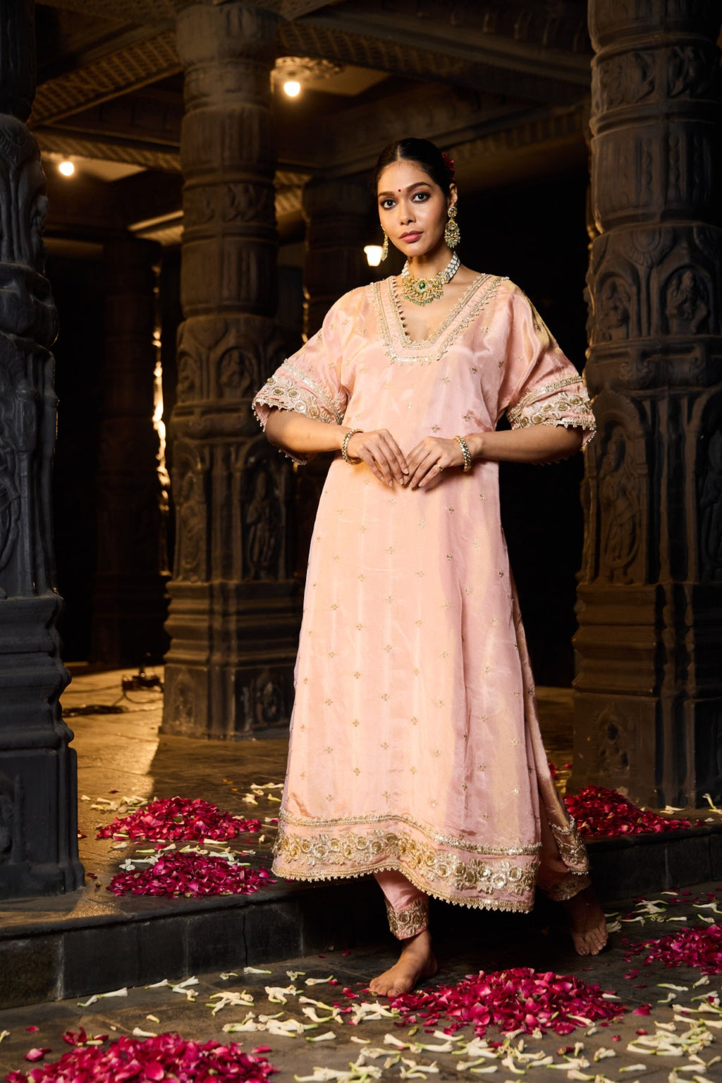 Navya- Kurta and Salwar Set- Blush Pink