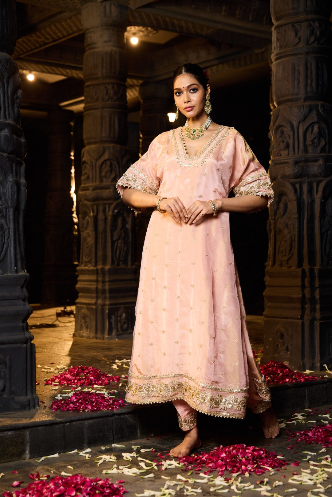 Navya- Kurta and Salwar Set- Blush Pink