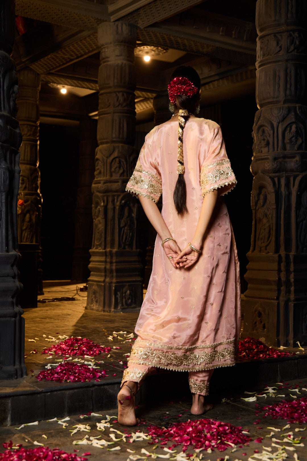 Navya- Kurta and Salwar Set- Blush Pink