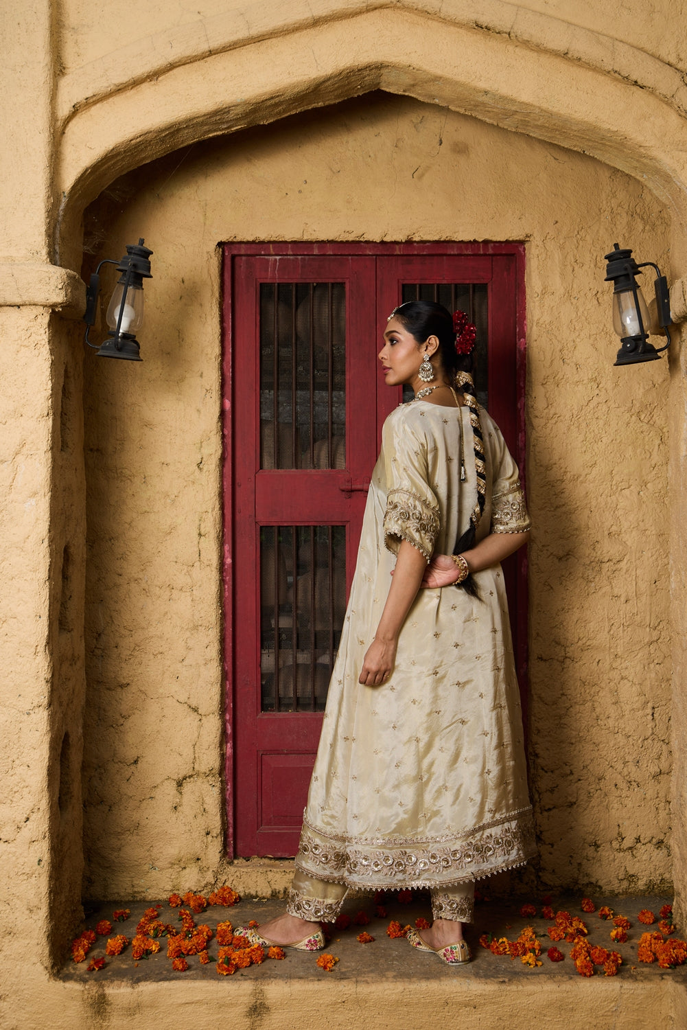 Manya- Kurta, Salwar and Dupatta- Lime Green