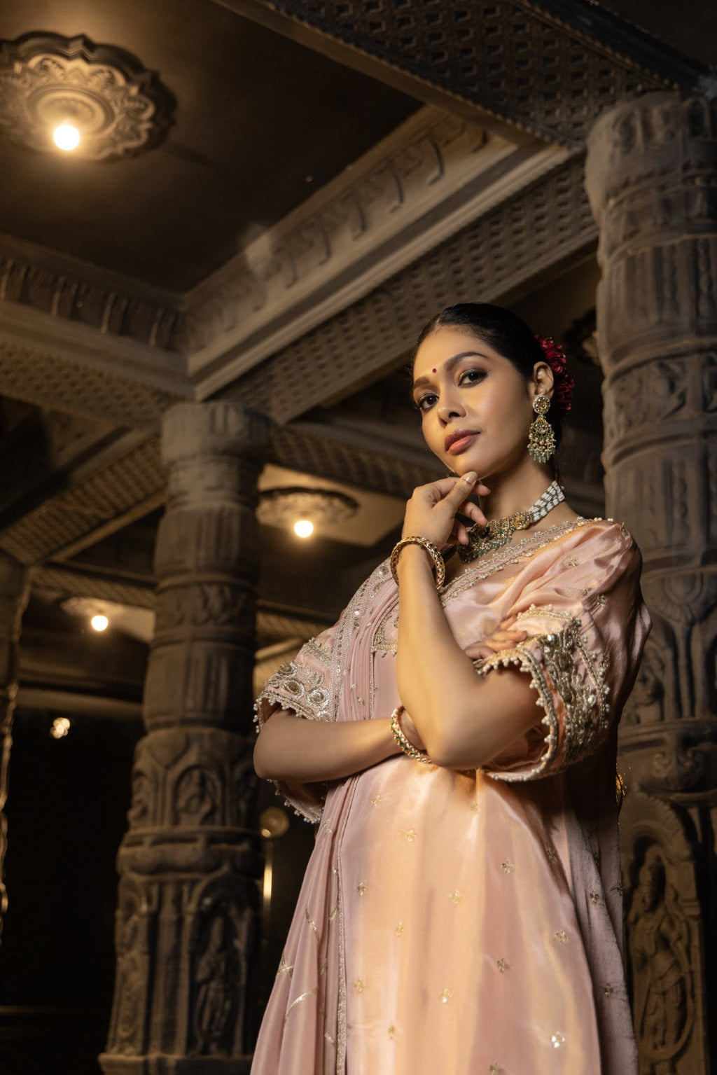 Manya- Kurta, Salwar and Dupatta- Blush Pink