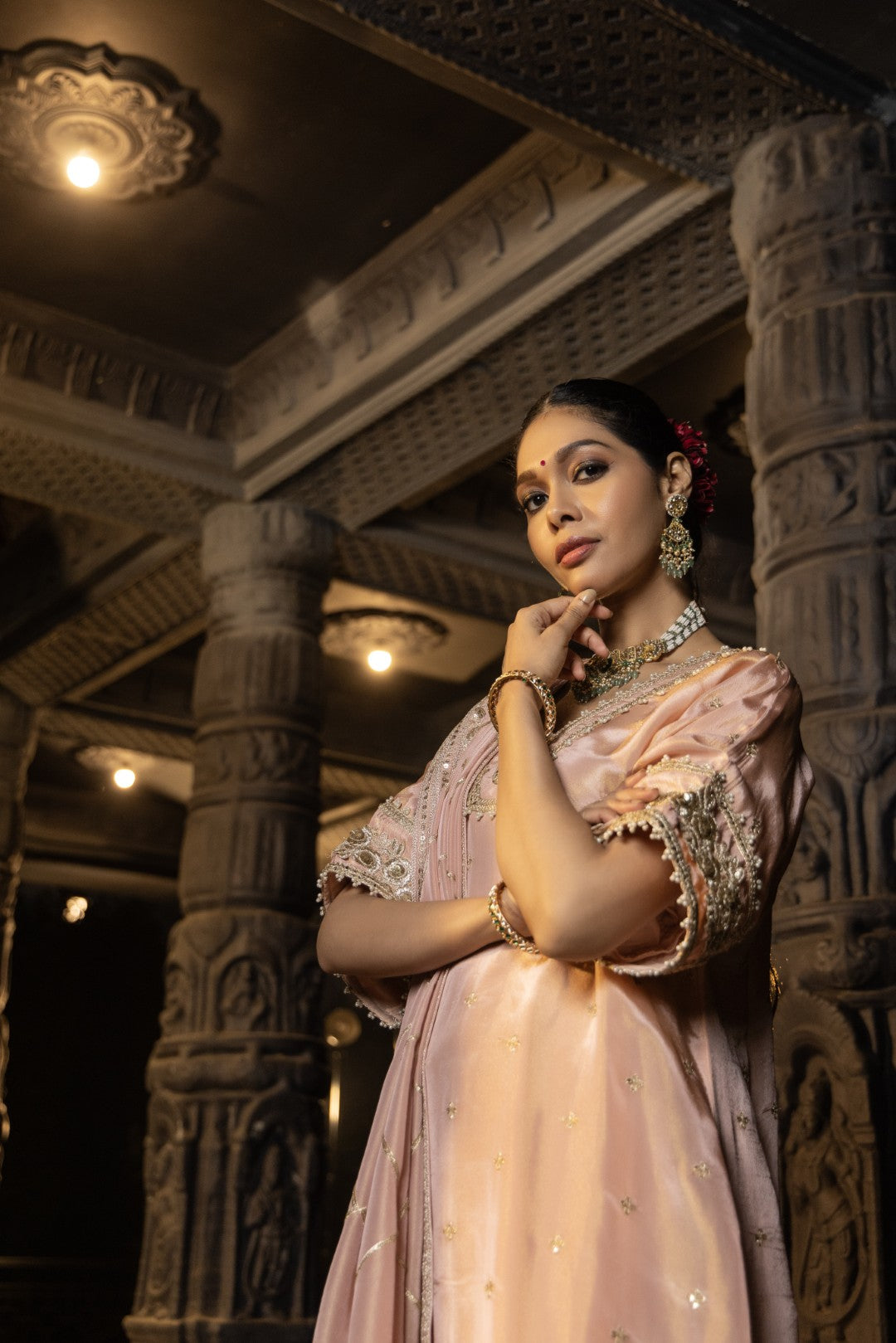 Manya- Kurta, Salwar and Dupatta- Blush Pink