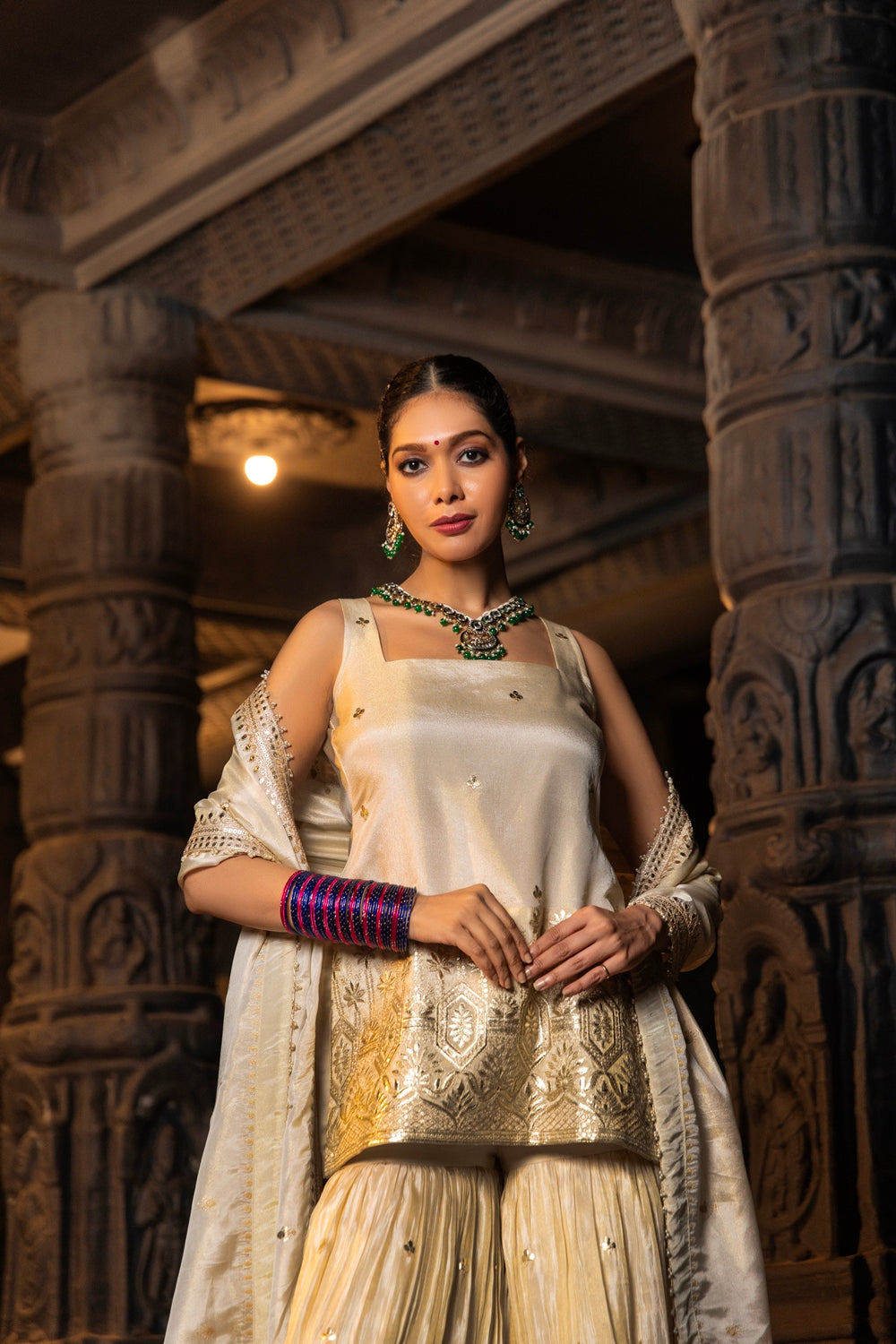 Kashvi- Short Kurta, Sharara And Dupatta