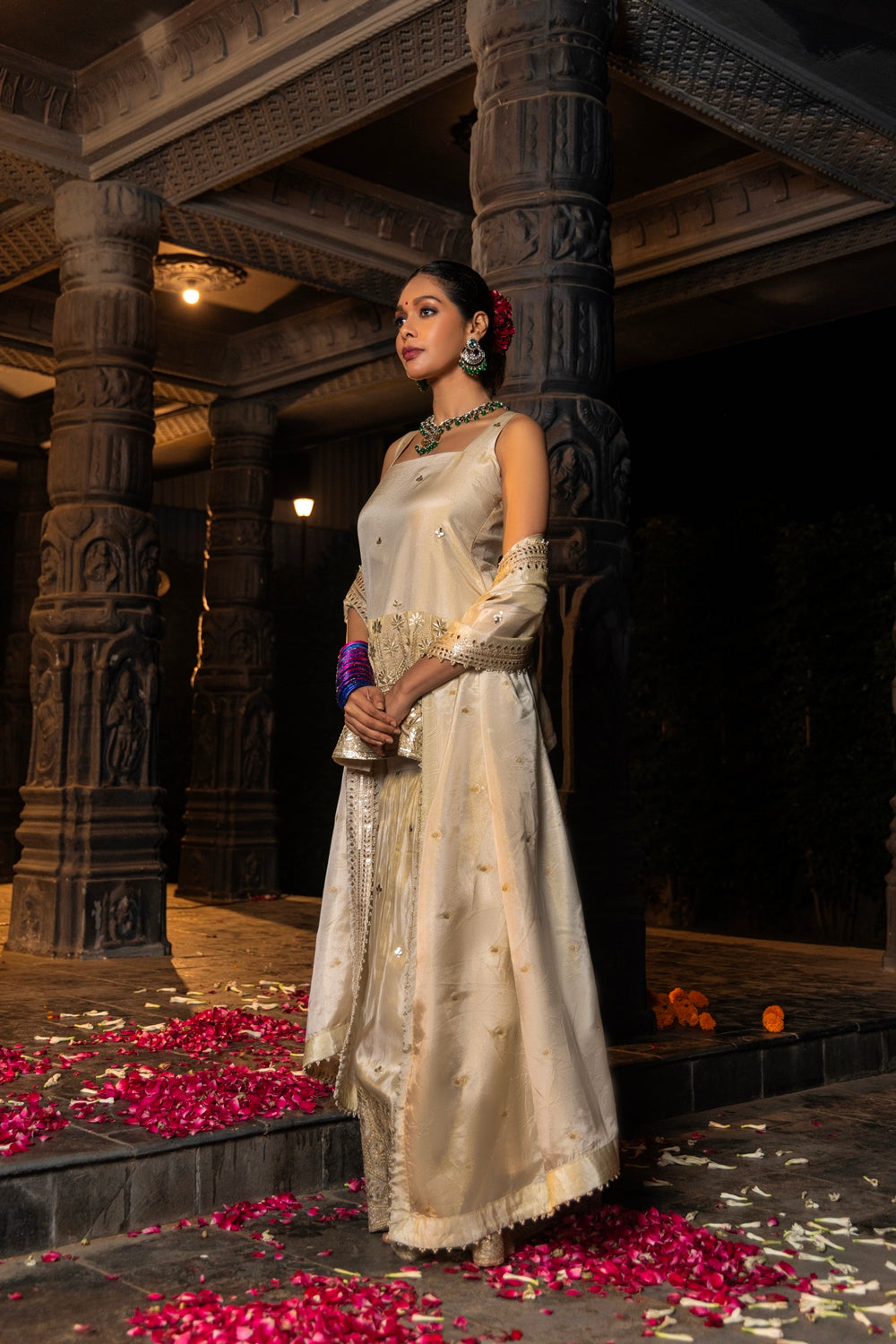 Kashvi- Short Kurta, Sharara And Dupatta