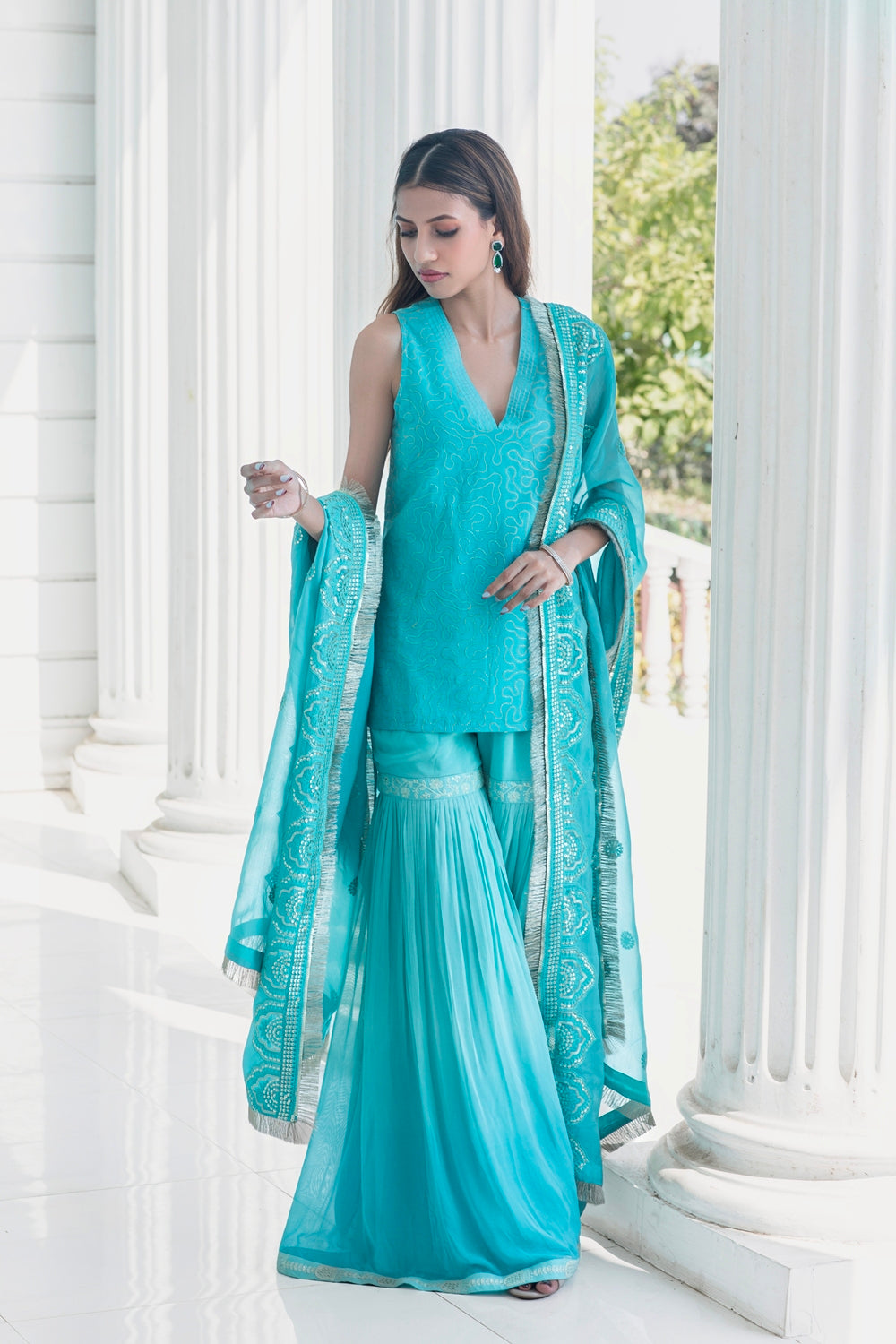 Stella - Short Kurta Sharara Set