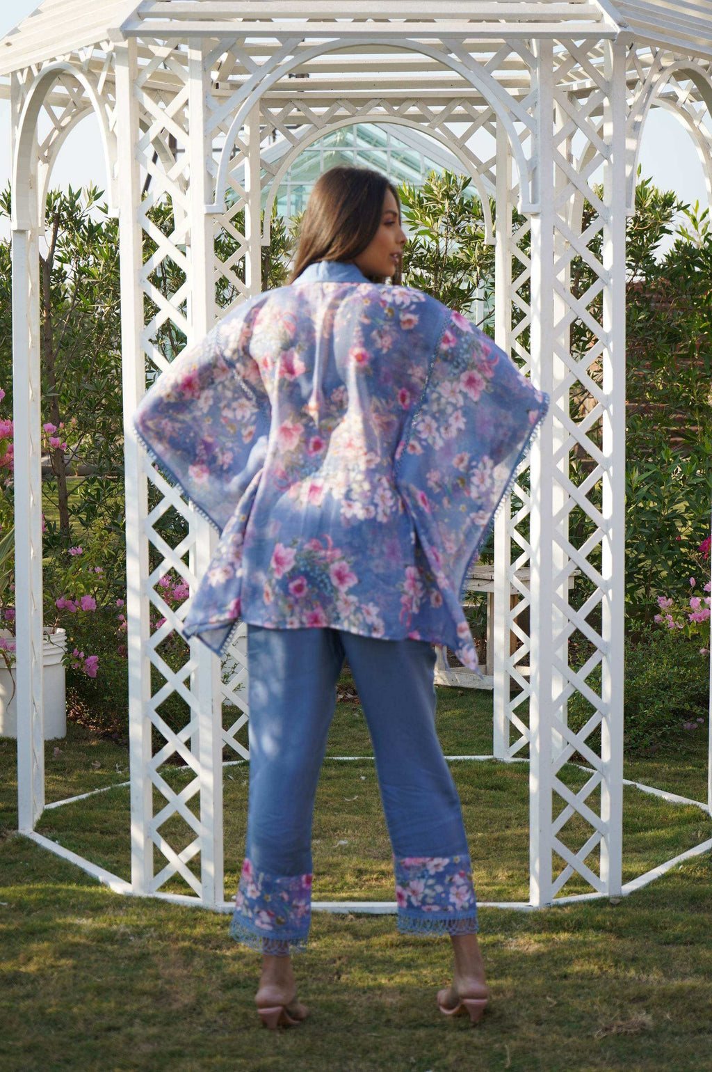 Dahlia Kaftan Top - Blue - Monk & Mei