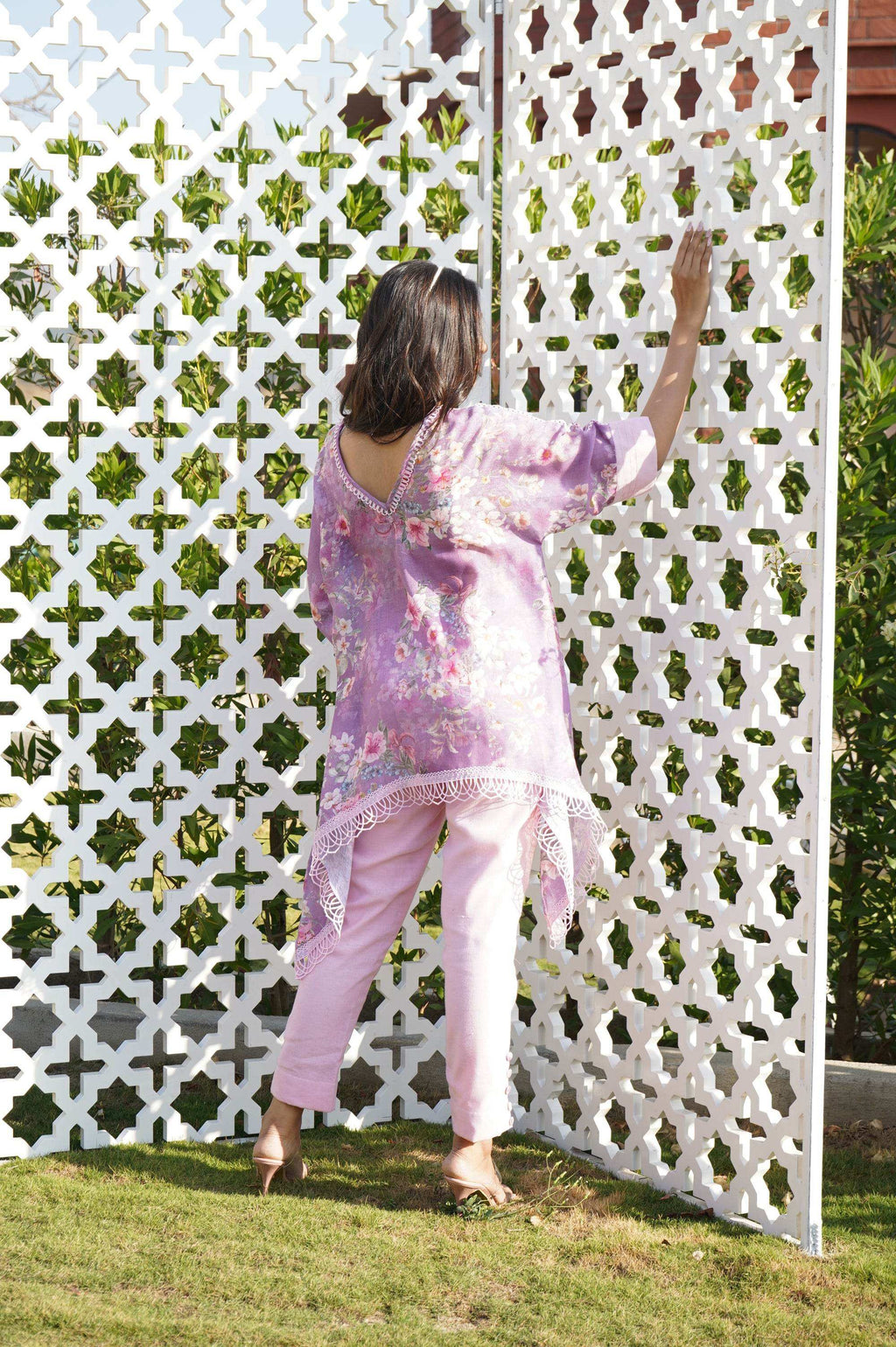 Daphne Kaftan Top - Lilac - Monk & Mei