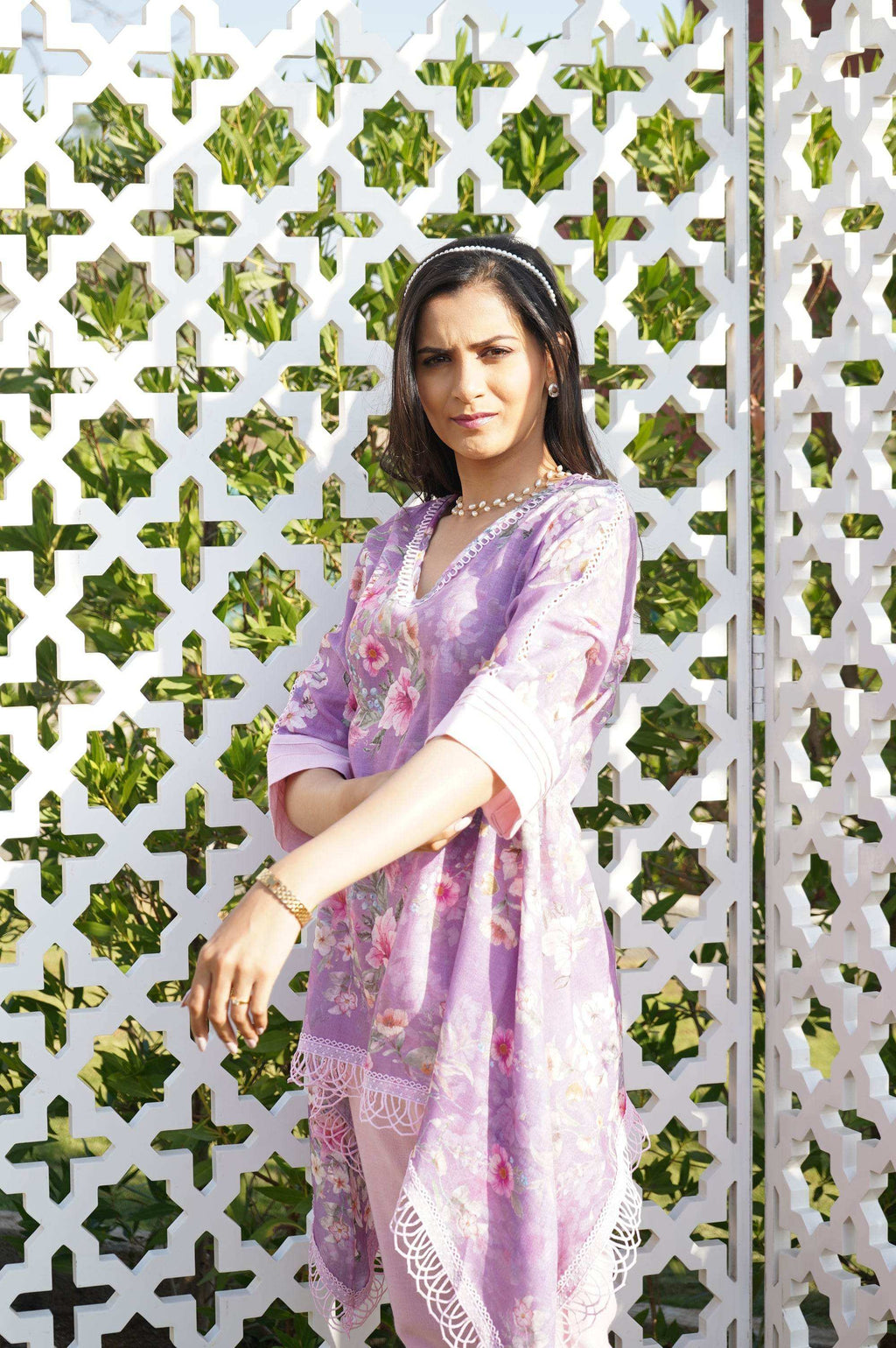 Daphne Kaftan Top - Lilac - Monk & Mei