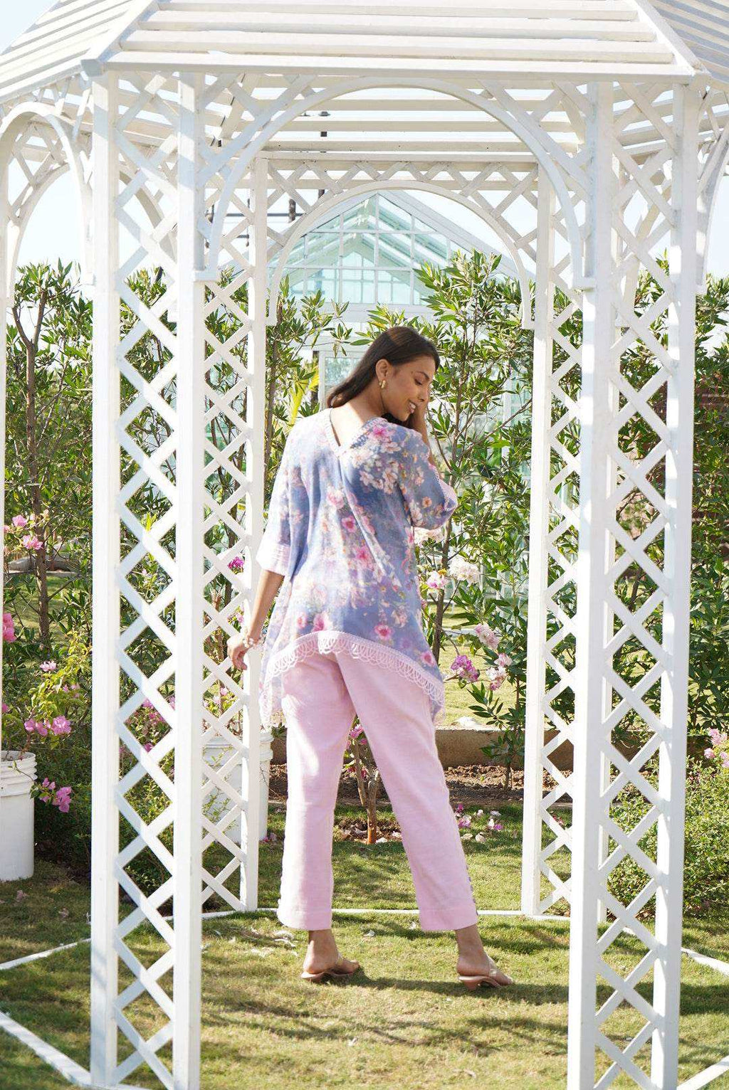 Daphne Kaftan Top - Blue - Monk & Mei