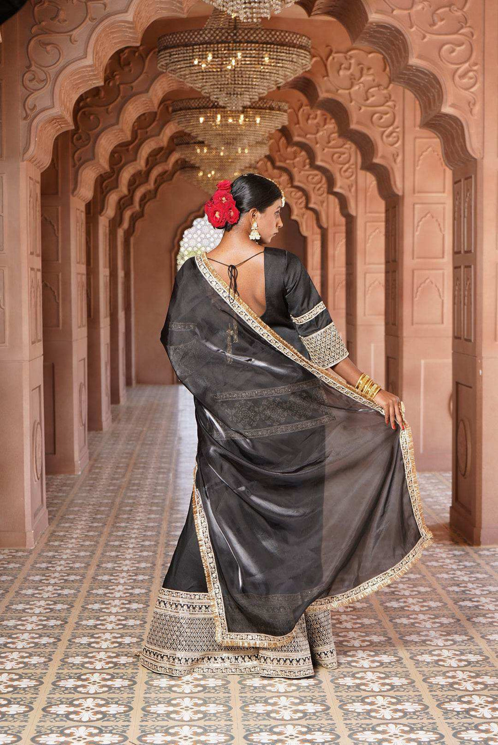 Dua Lahori Kurta with Silk sharara & Dupatta - Monk & Mei