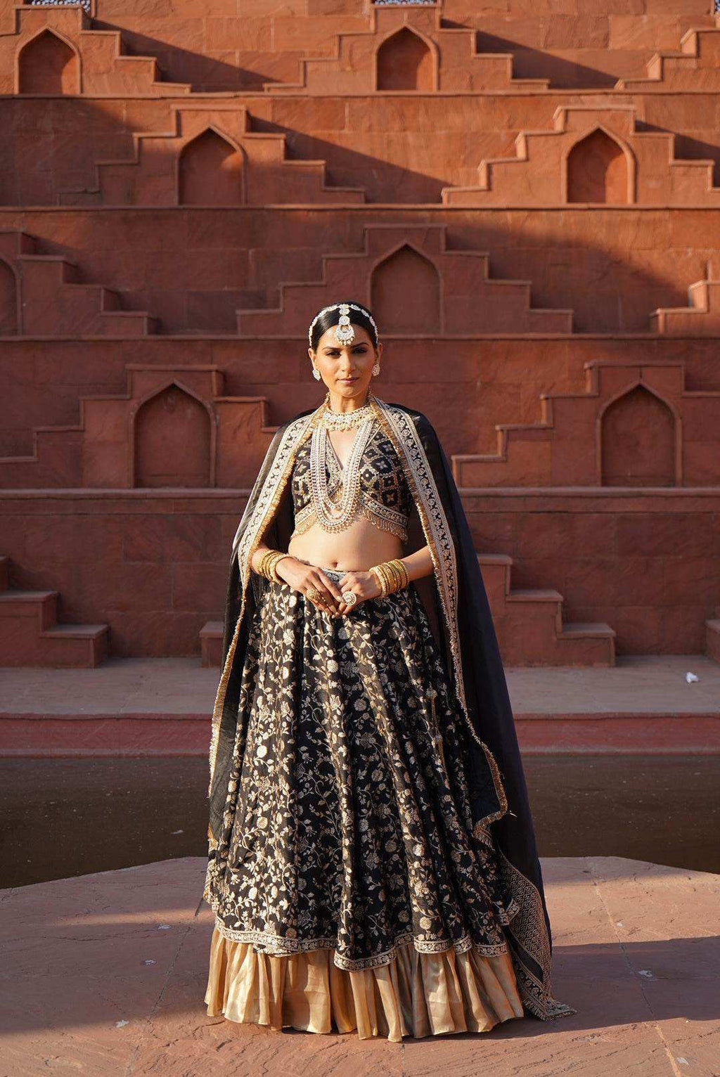 Mishri Brocade Lehenga Set - Monk & Mei