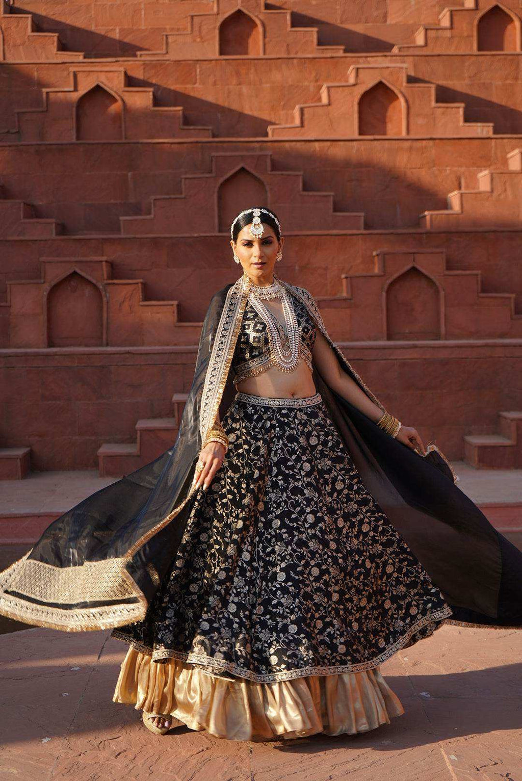 Mishri Brocade Lehenga Set - Monk & Mei