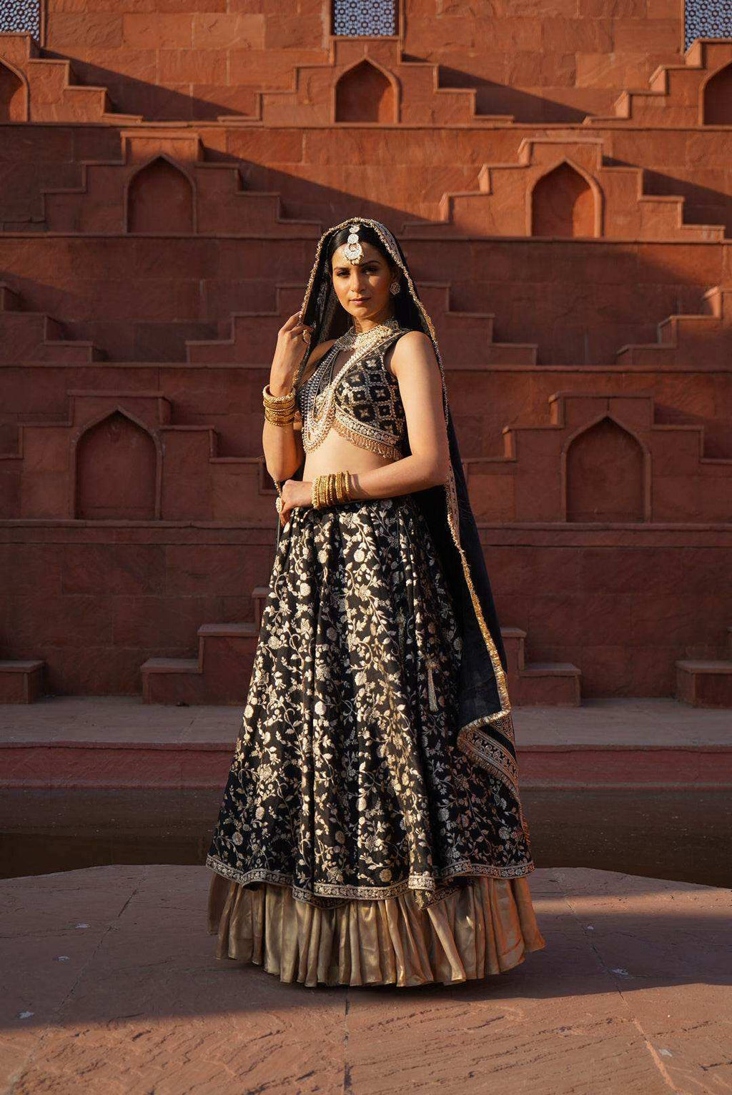 Mishri Brocade Lehenga Set - Monk & Mei