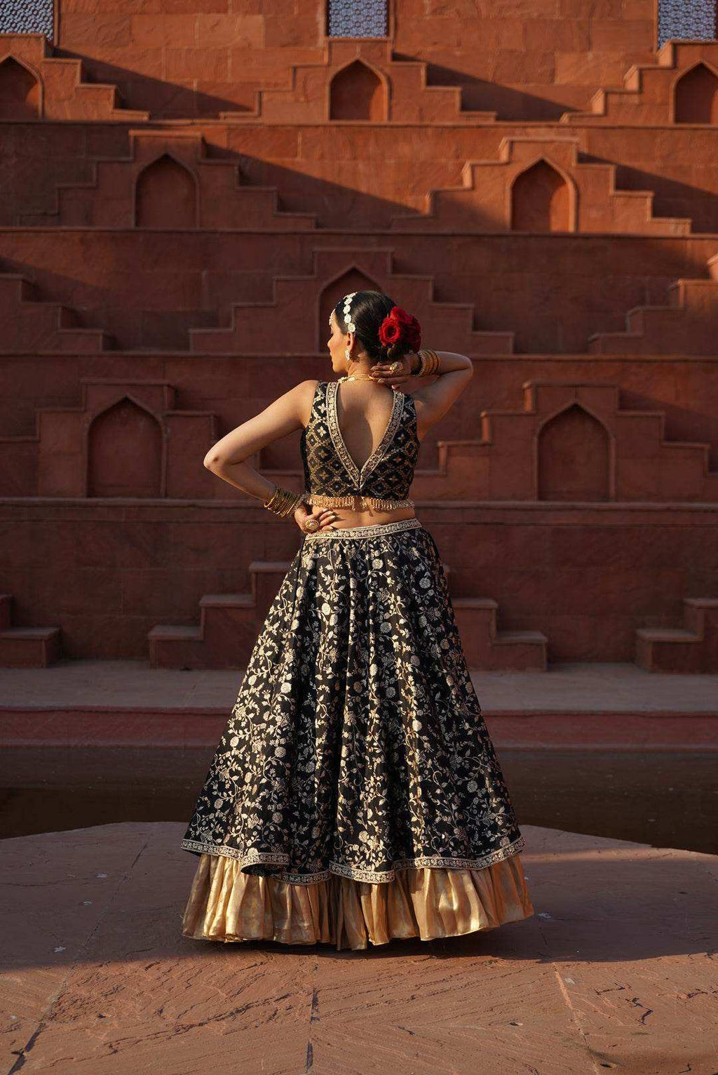Mishri Brocade Lehenga Set - Monk & Mei
