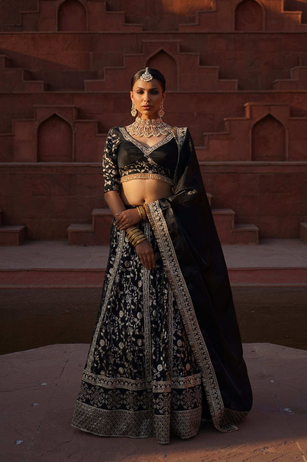 Zoya Brocade Lehenga Set - Monk & Mei