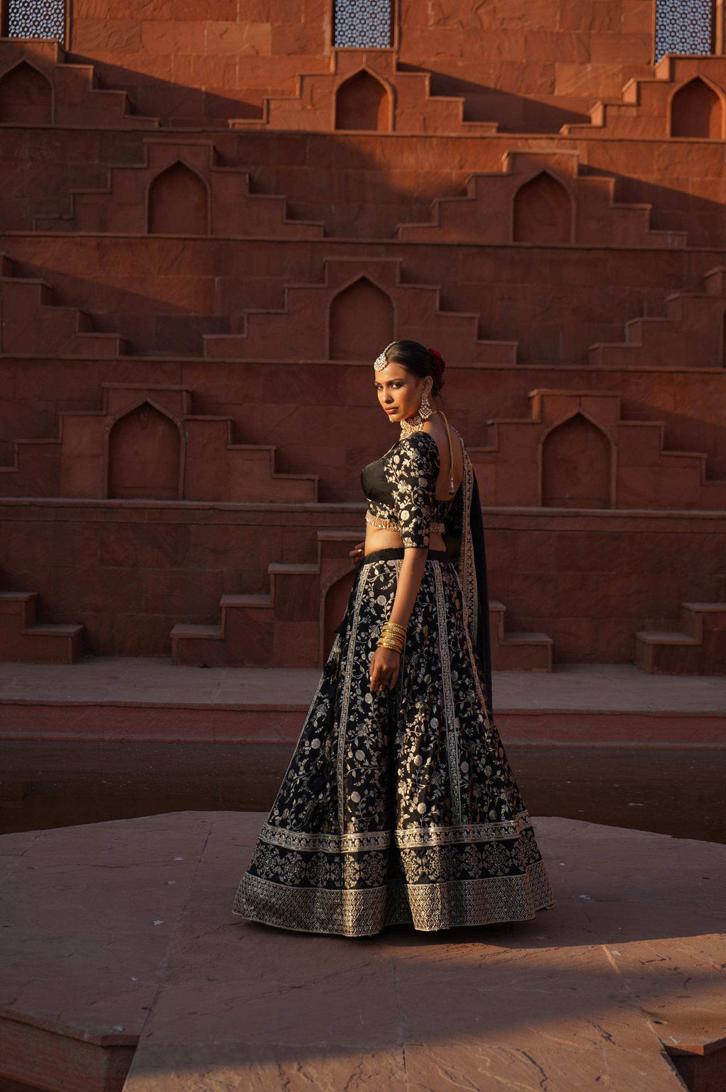 Zoya Brocade Lehenga Set - Monk & Mei