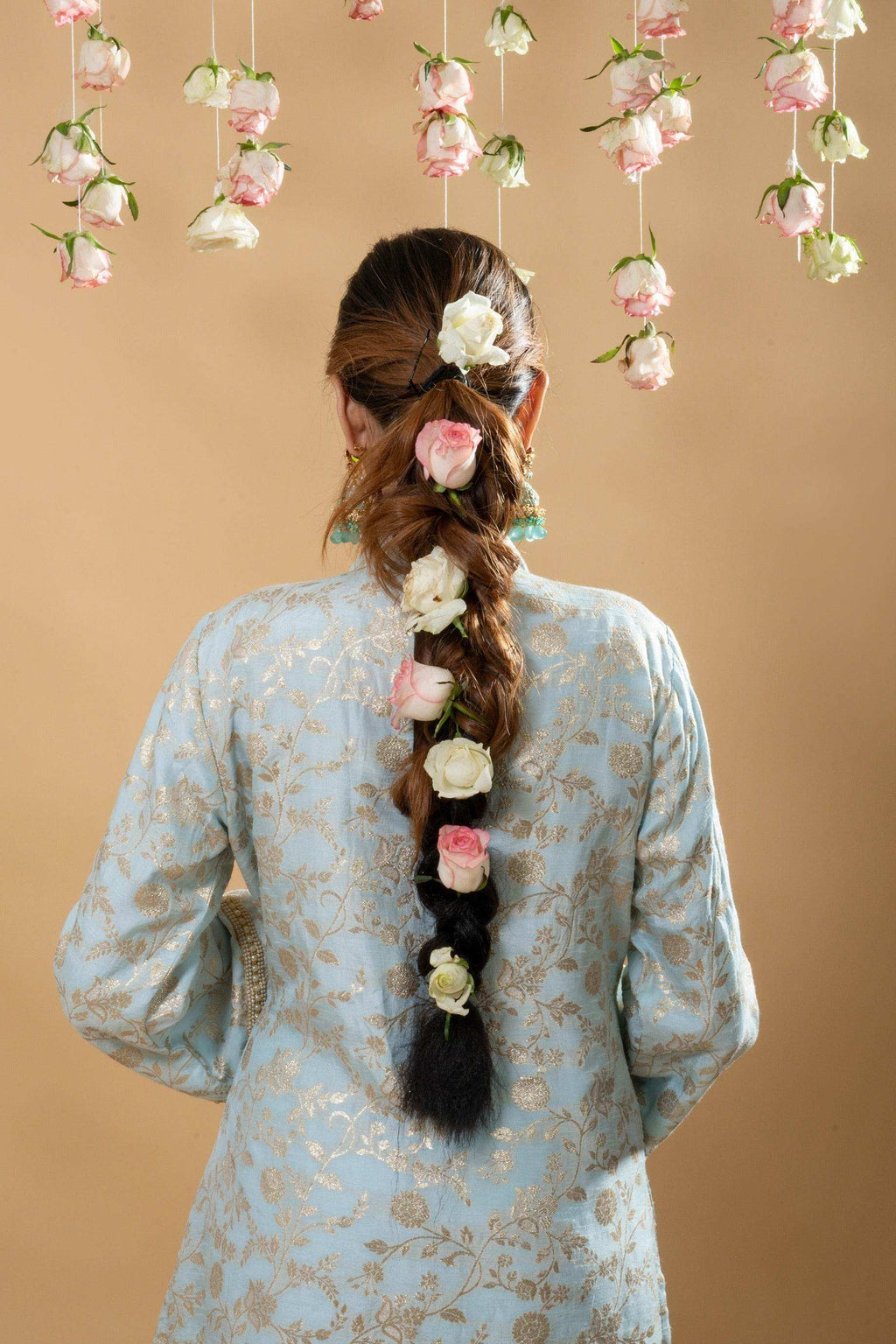 Meena Pakistani Kurta Set - Powder Blue - Monk & Mei