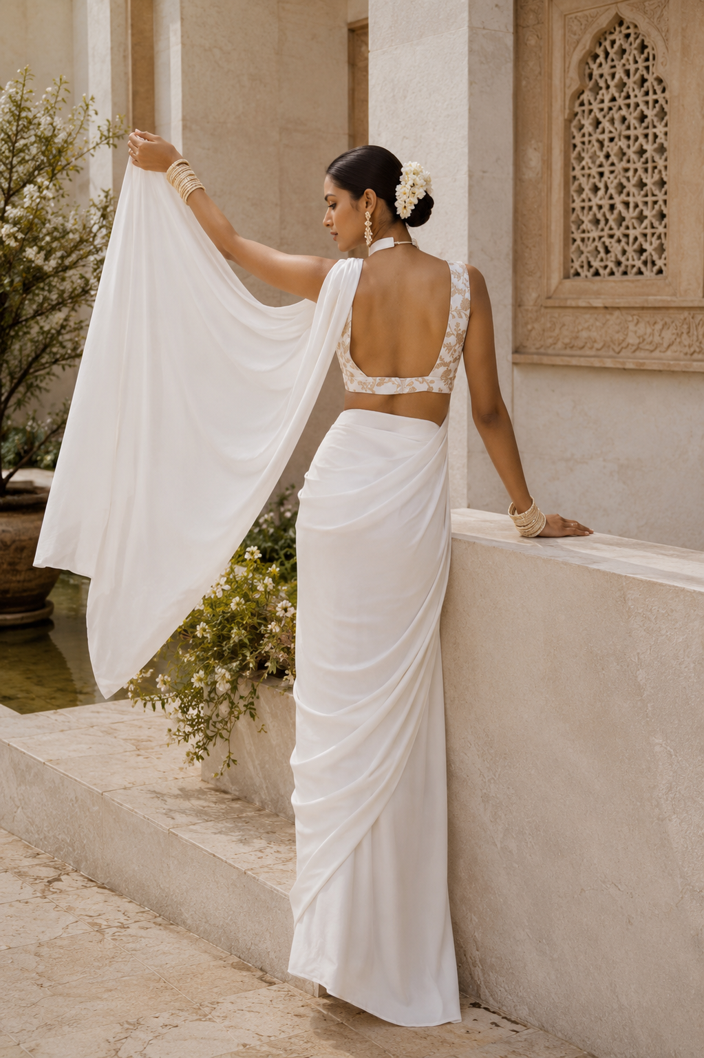 Ruhee pre draped saree set