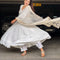 Cream Anarkali with Zari Dupatta