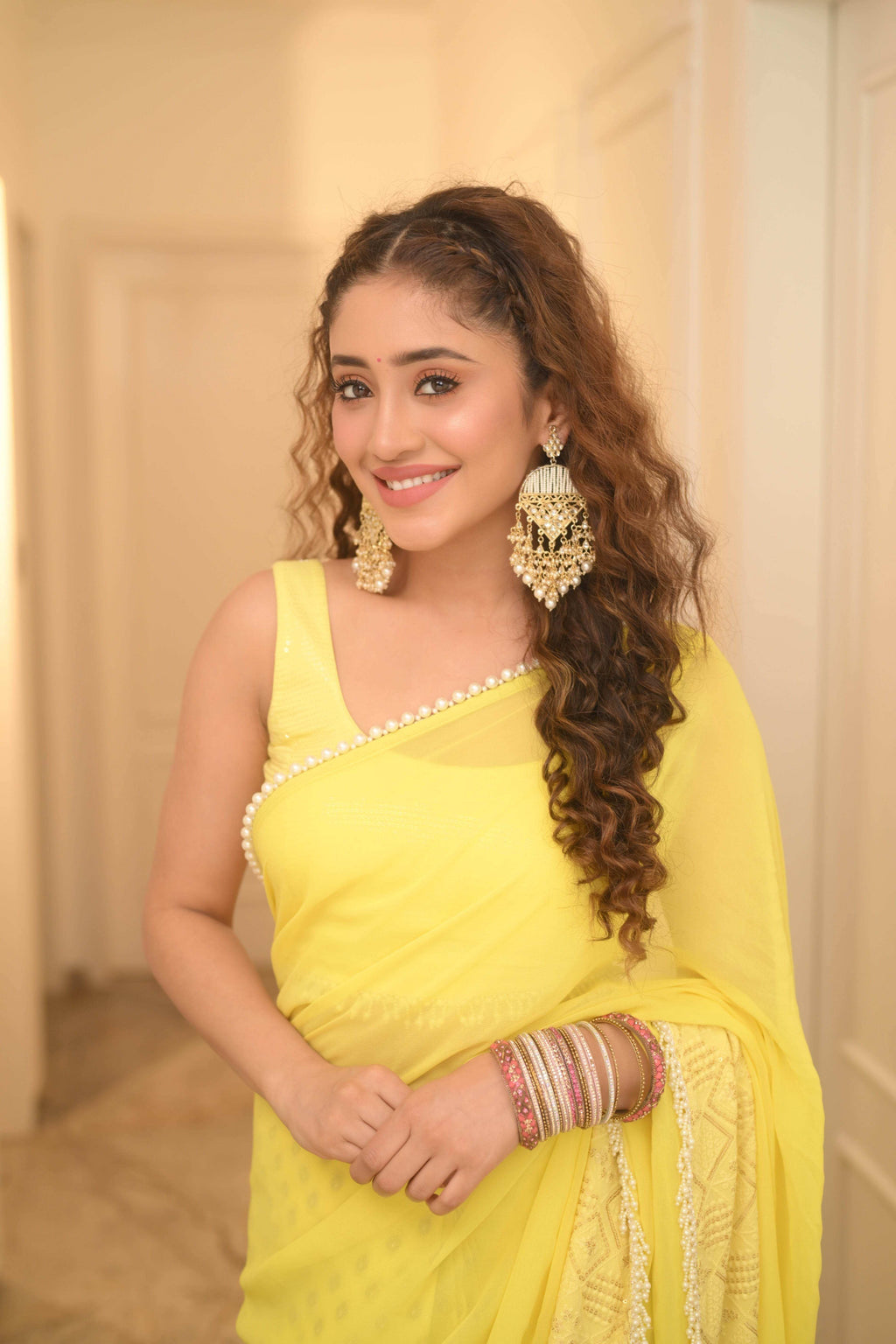 SCARLETT - Saree Set -Sunshine Yellow - Monk & Mei