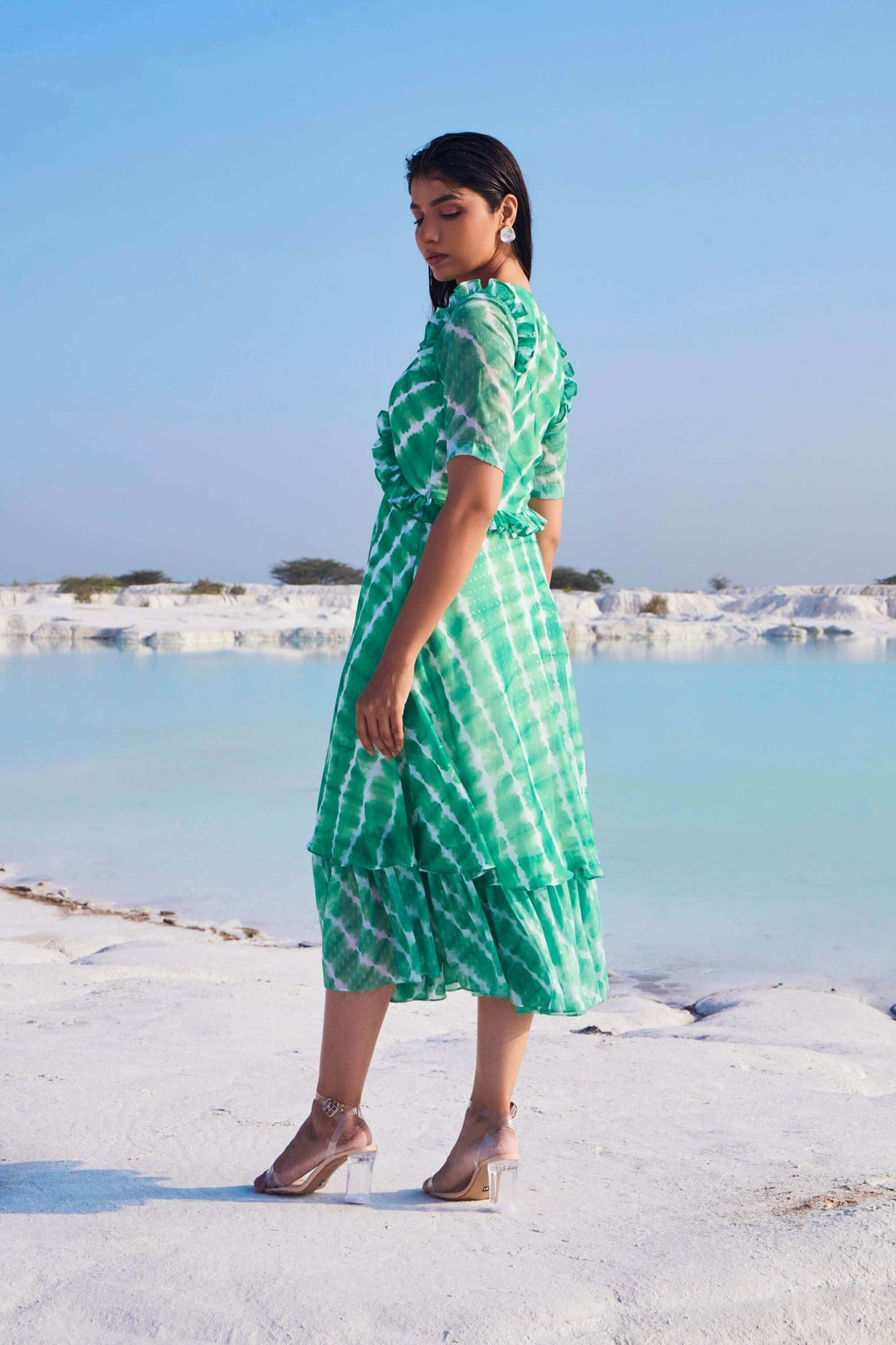 MIDAS Dress - Green - Monk & Mei