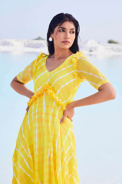 MIDAS Dress - Yellow - Monk & Mei
