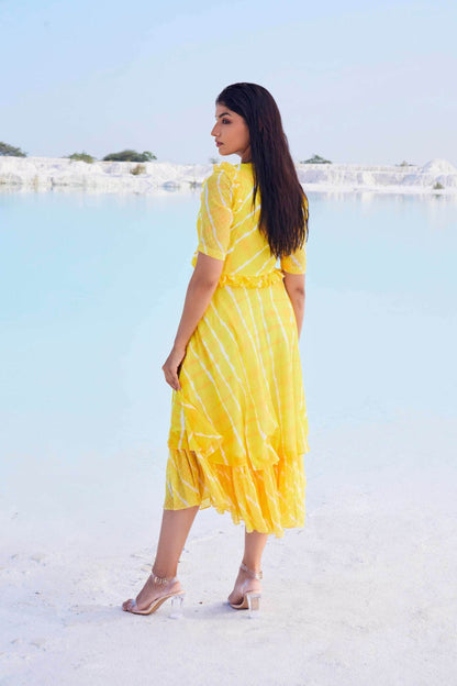 MIDAS Dress - Yellow - Monk & Mei