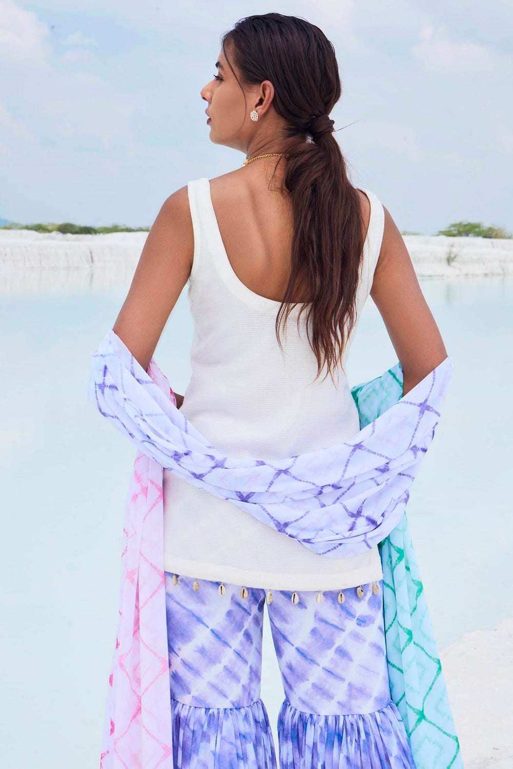 ALYSSA - SHARARA - KURTA- DUPATTA - Lavender - Monk & Mei