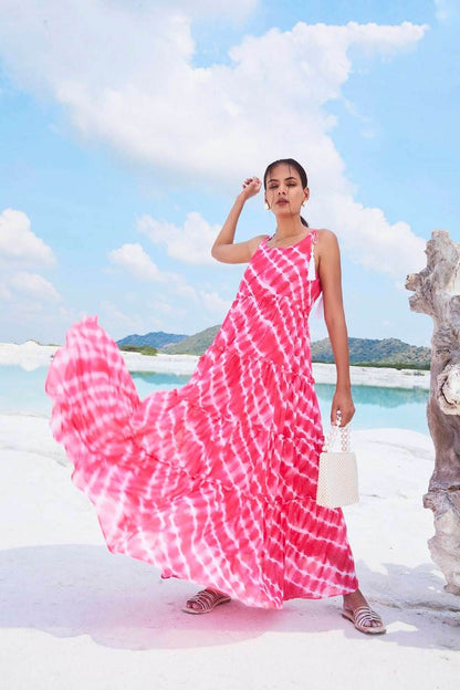 IRIS DRESS - Pink - Monk & Mei