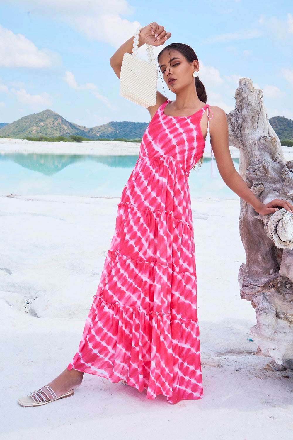 IRIS DRESS - Pink - Monk & Mei