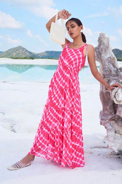 IRIS DRESS - Pink - Monk & Mei