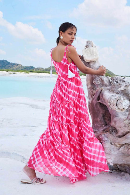 IRIS DRESS - Pink - Monk & Mei