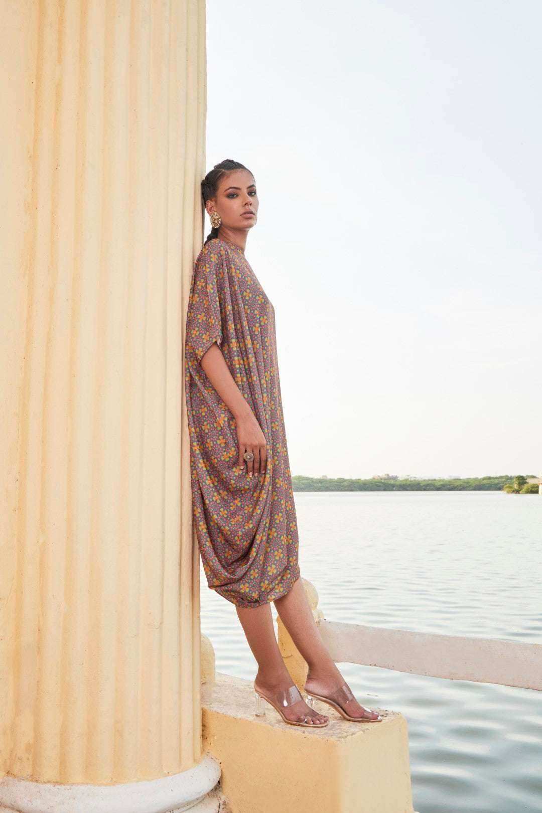 Basanti DRESS - Green - Monk & Mei