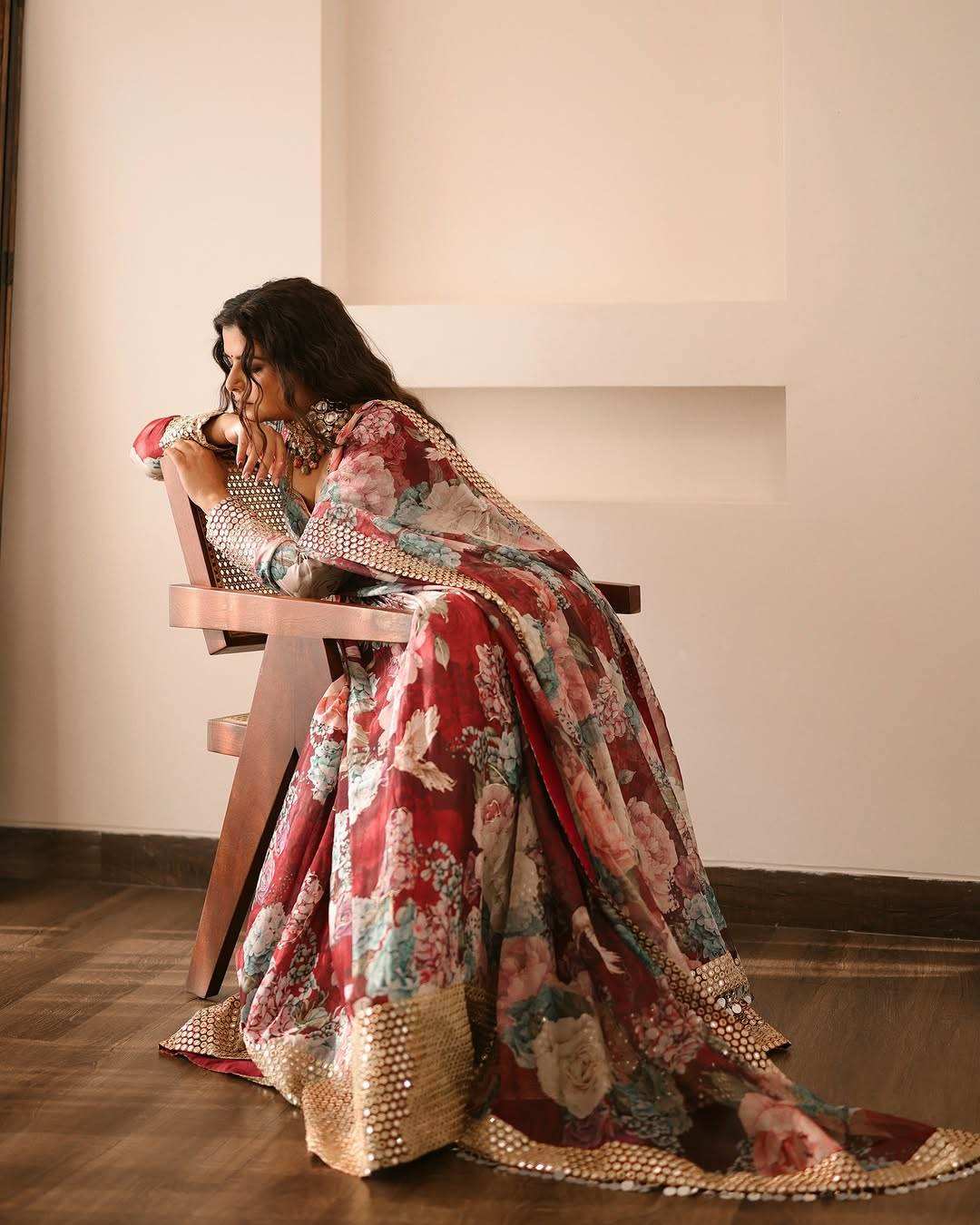 Amber - Anarkali Set Maroon - Monk & Mei