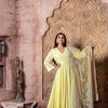 Yellow with embroidered dupatta