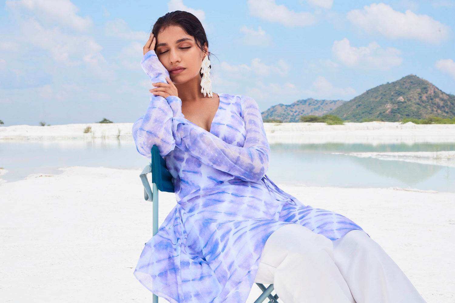 ZAARYA KURTA & PANTS - Lavender - Monk & Mei