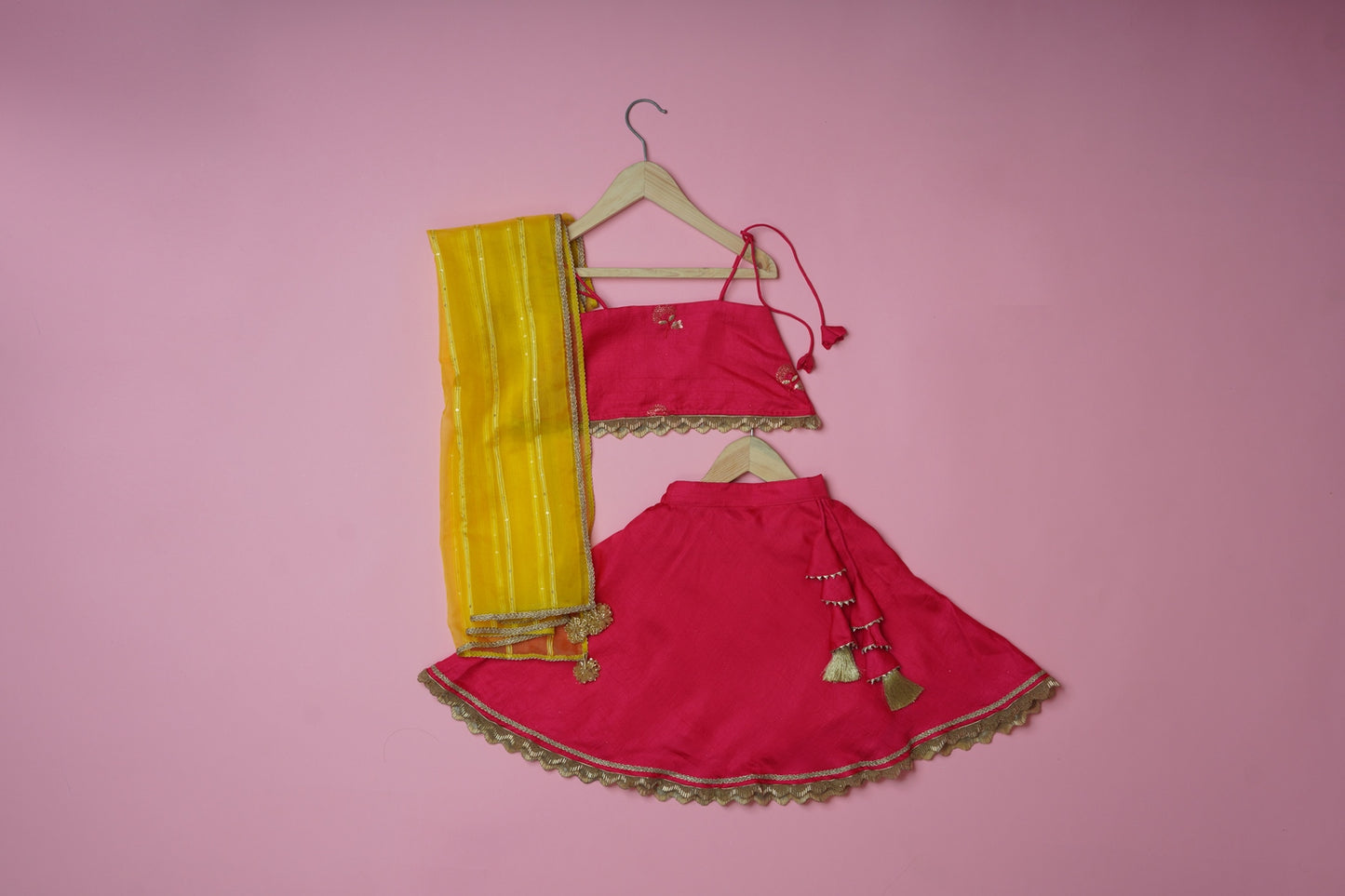 Anaya Yellow - Lehenga and Dupatta Set