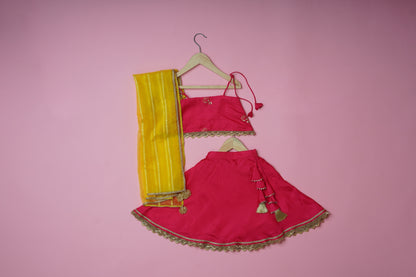 Anaya Yellow - Lehenga and Dupatta Set