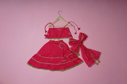 Myra Pink - Lehenga and Dupatta Set