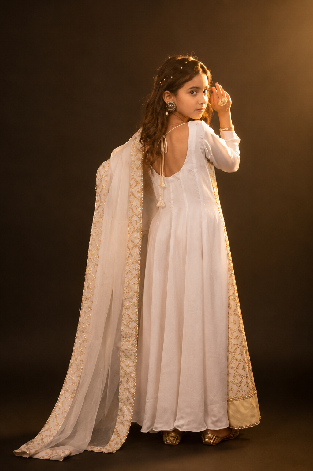 Macy Anarkali Kurta Set - White