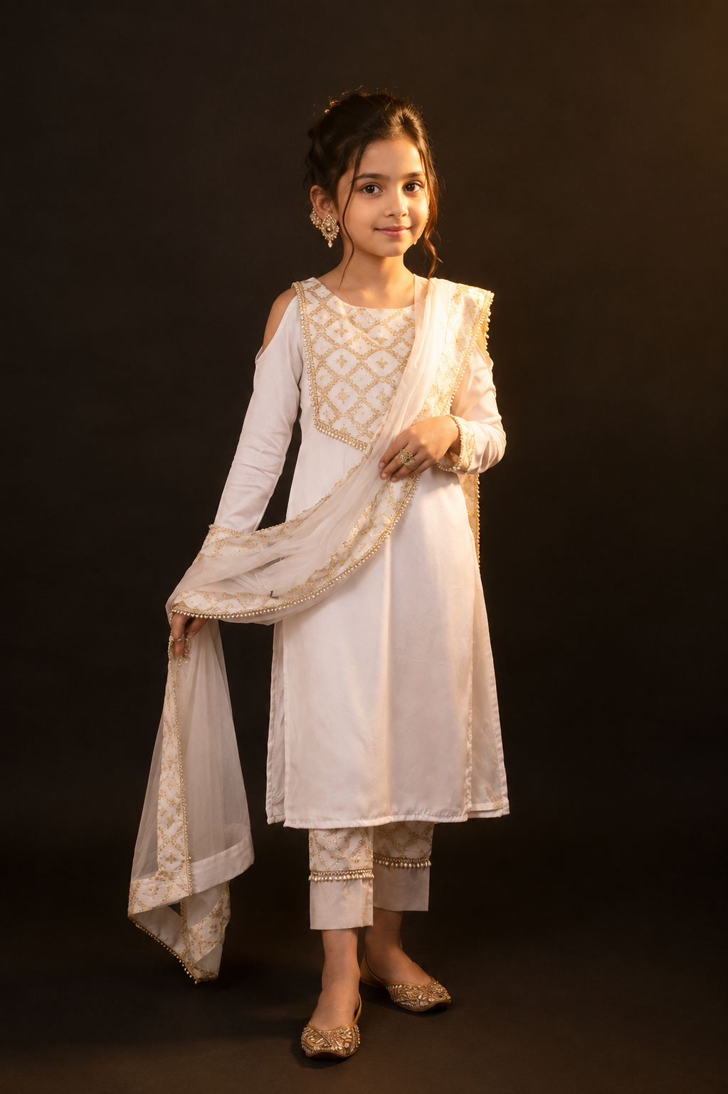 Emily White Kurta Set - White