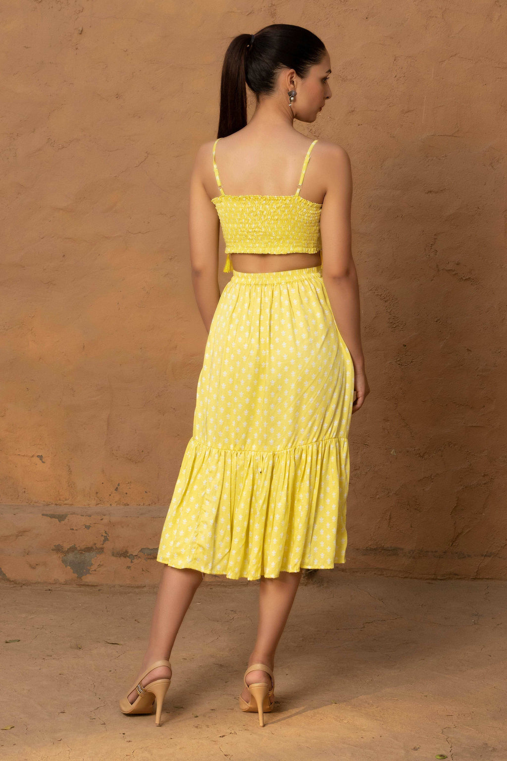Geet Bustier-Skirt - Yellow - Monk & Mei