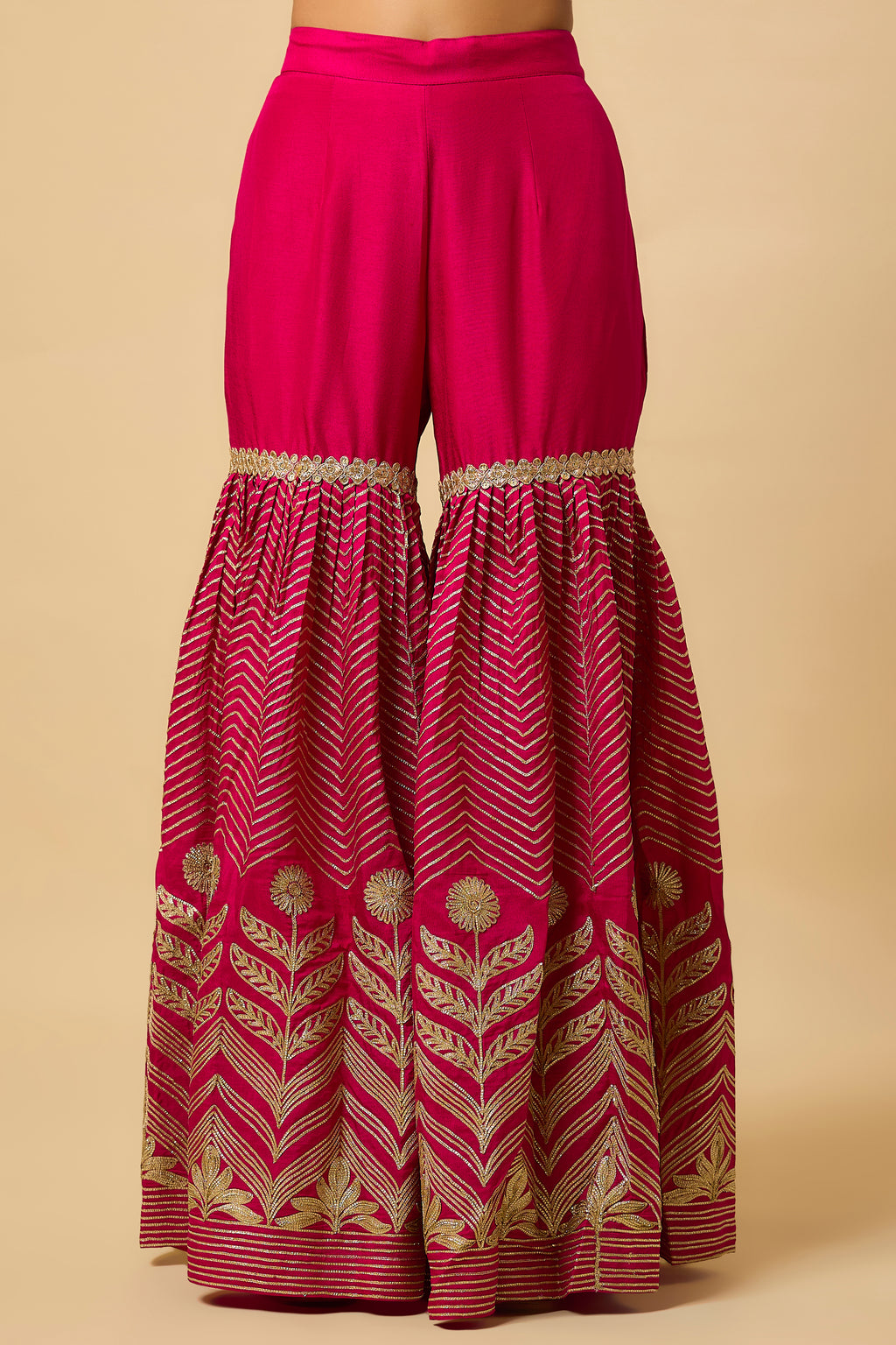 Nooraniyah -Kurta, Pant and Dupatta - Fuschia Pink