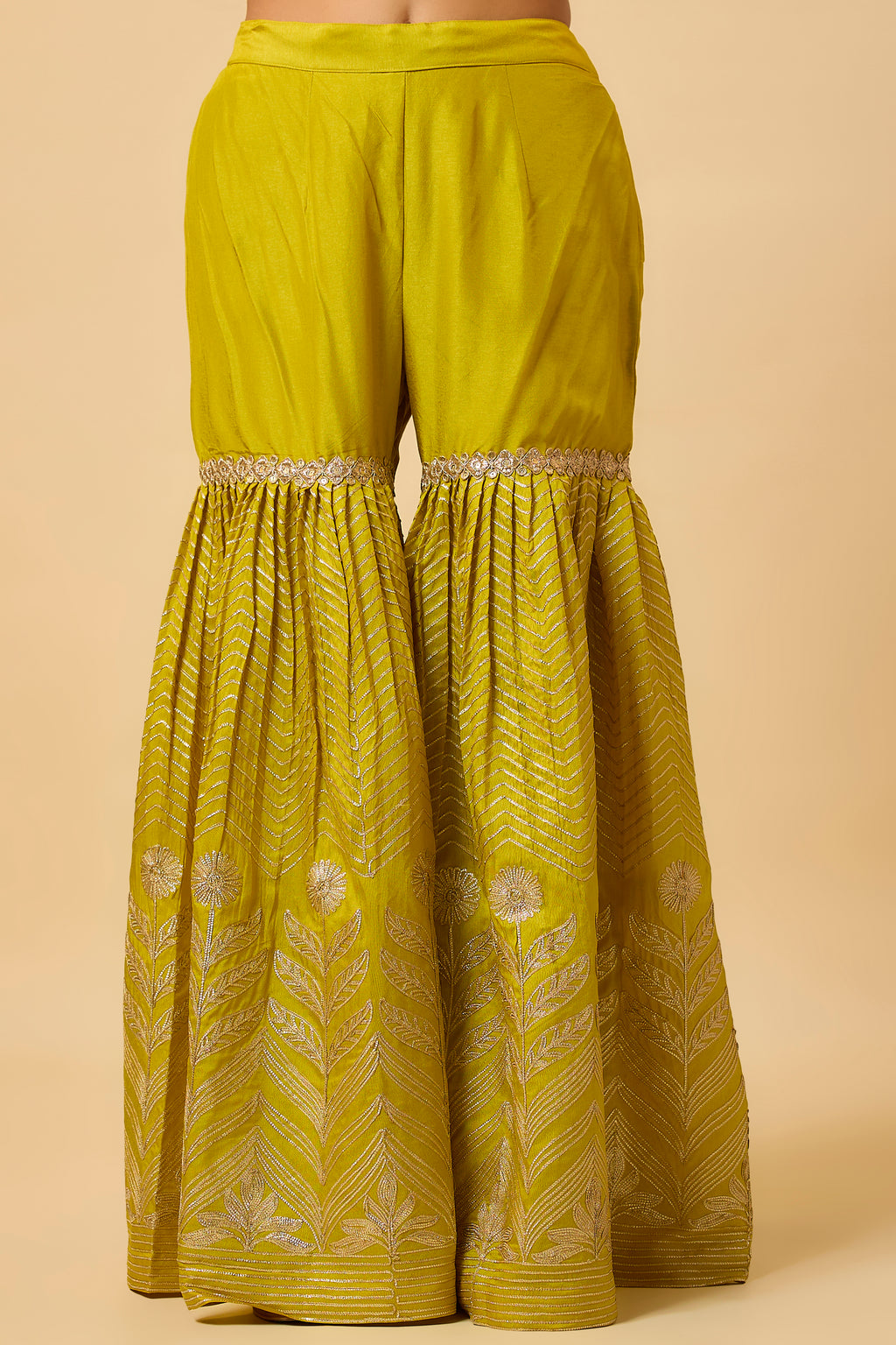 Nooraniyah -Kurta, Pant and Dupatta - Mustard Yellow
