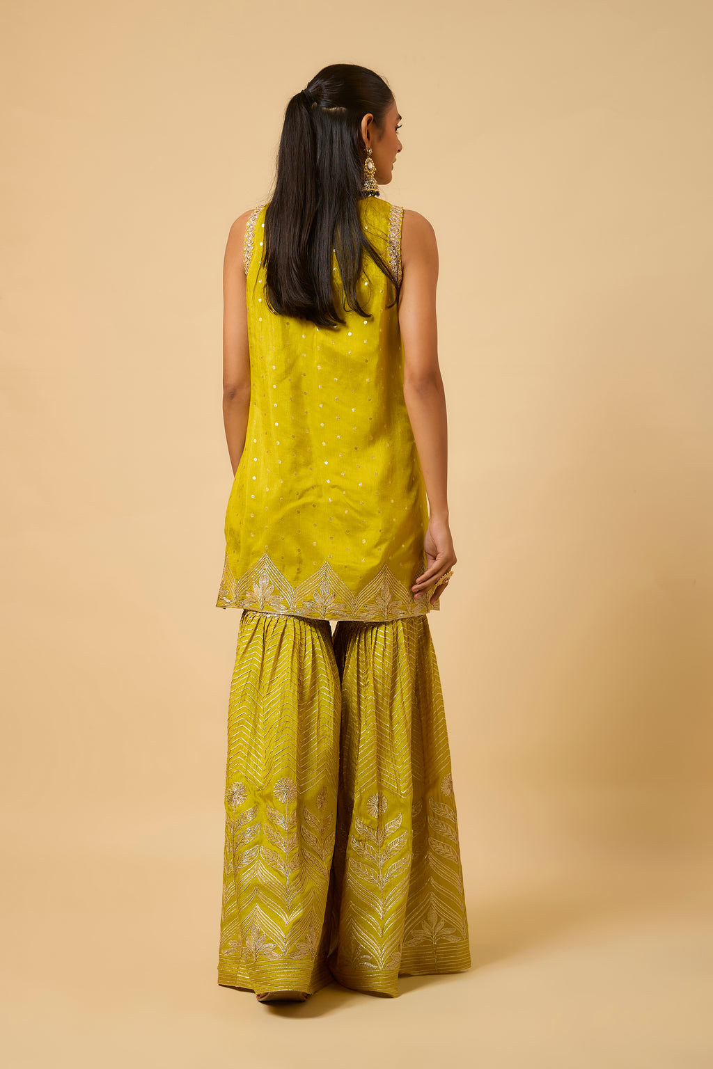 Nooraniyah -Kurta, Pant and Dupatta - Mustard Yellow