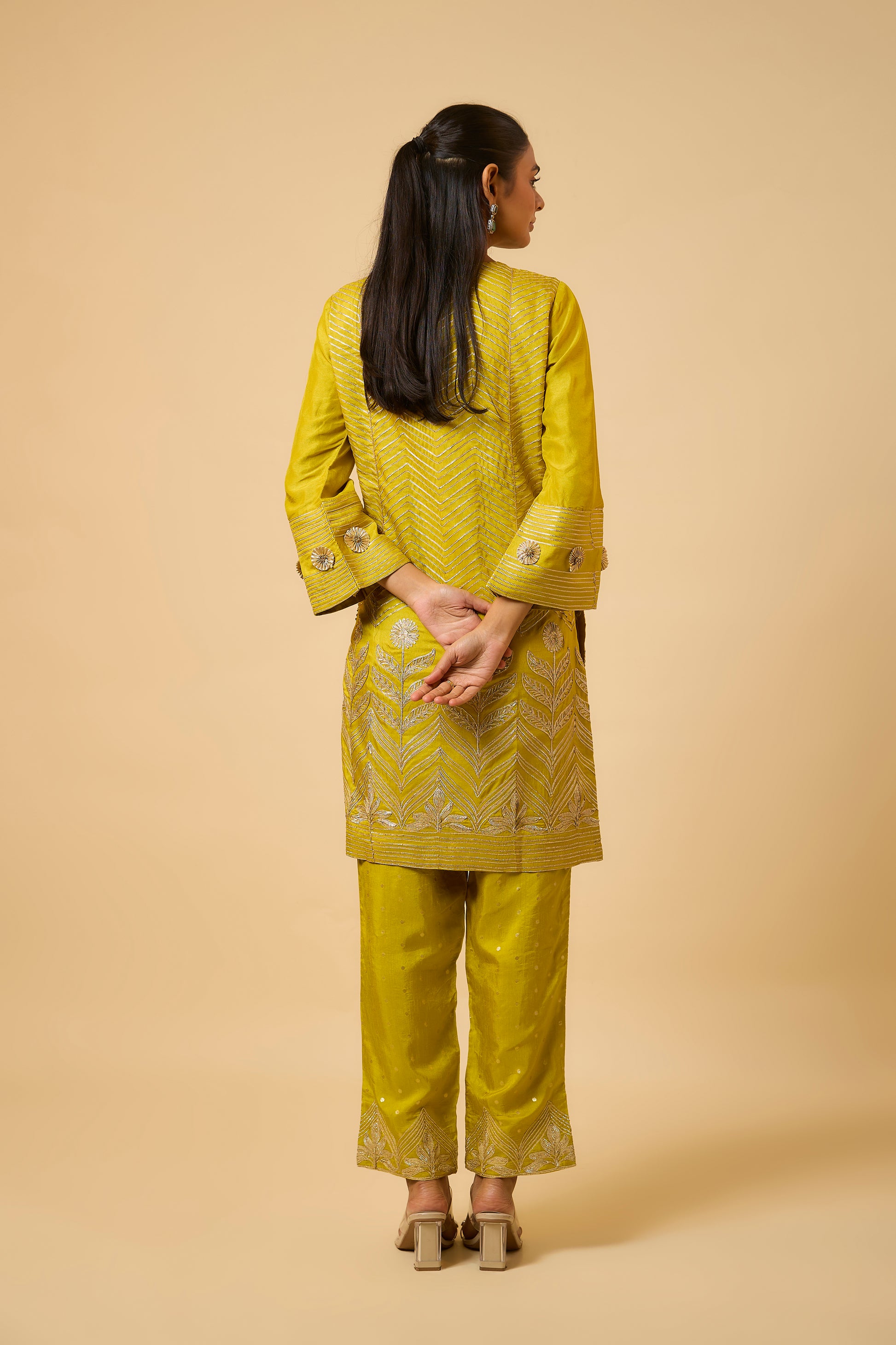 Nawabzadi - Kurta, Pant and Dupatta - Mustard Yellow