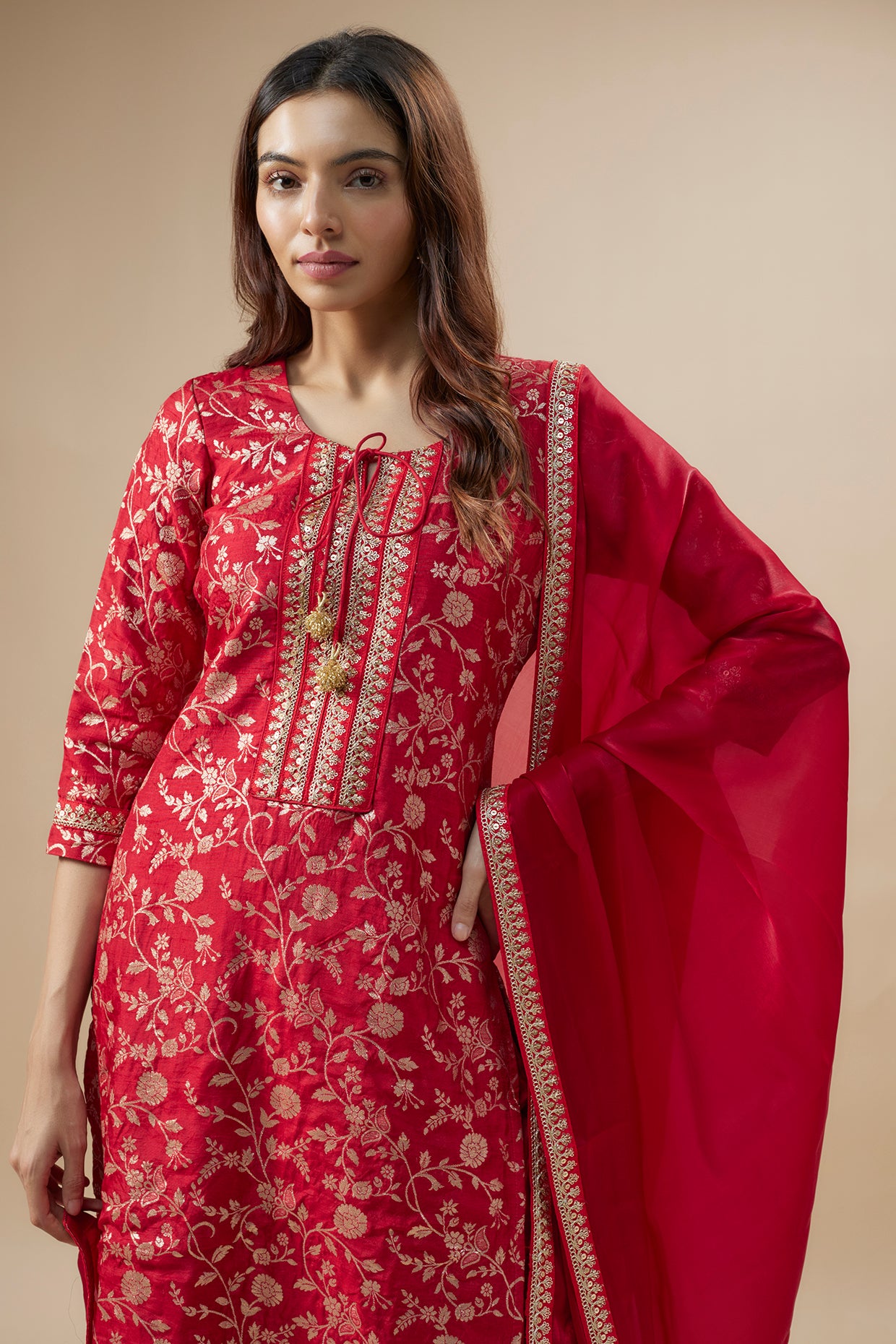 MAYSA Kurta, Silk Satin Sharara and Dupatta