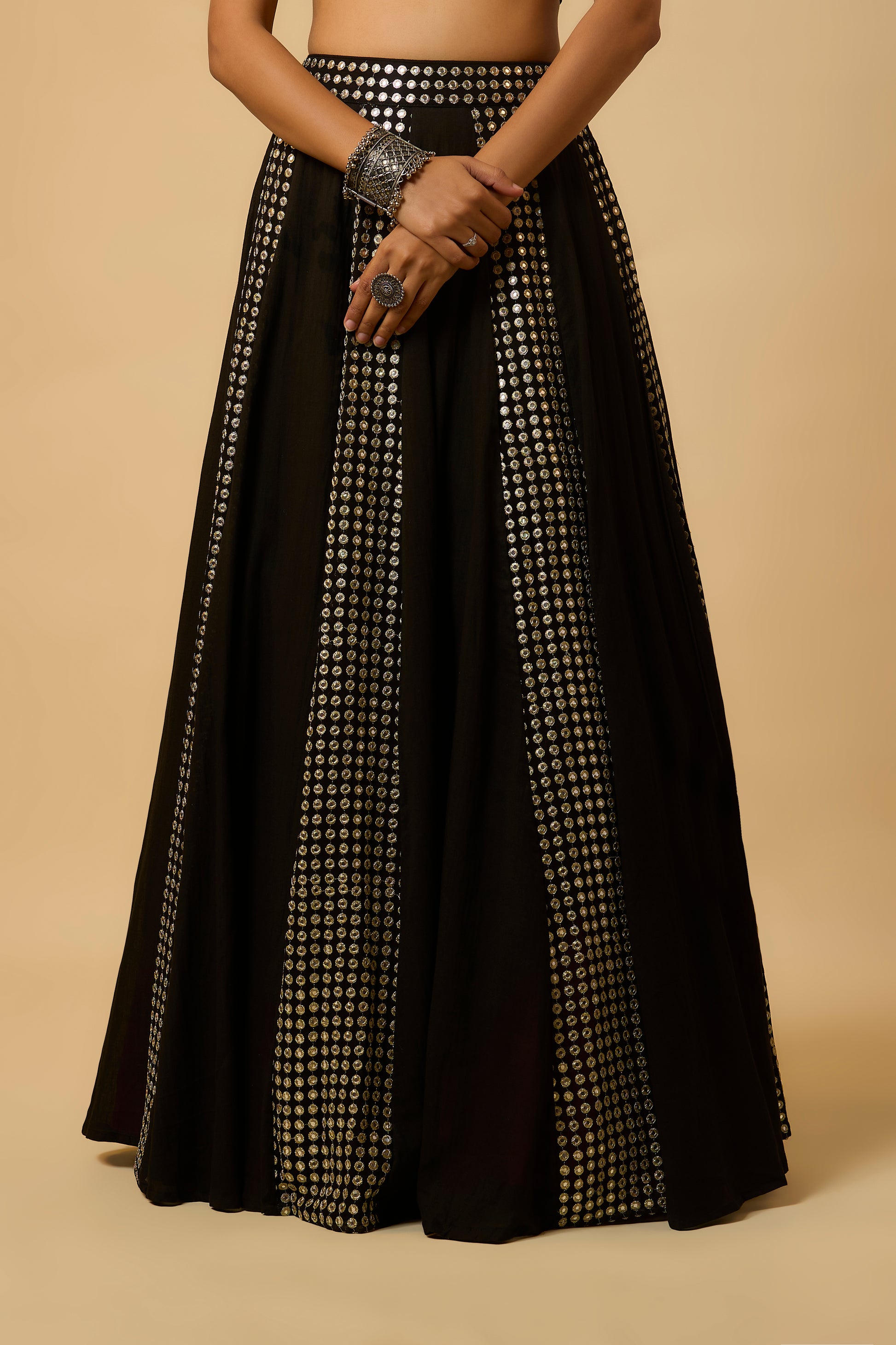 Laxmi - Lahenga ,Blouse  & Duppta - Black/ Maroon