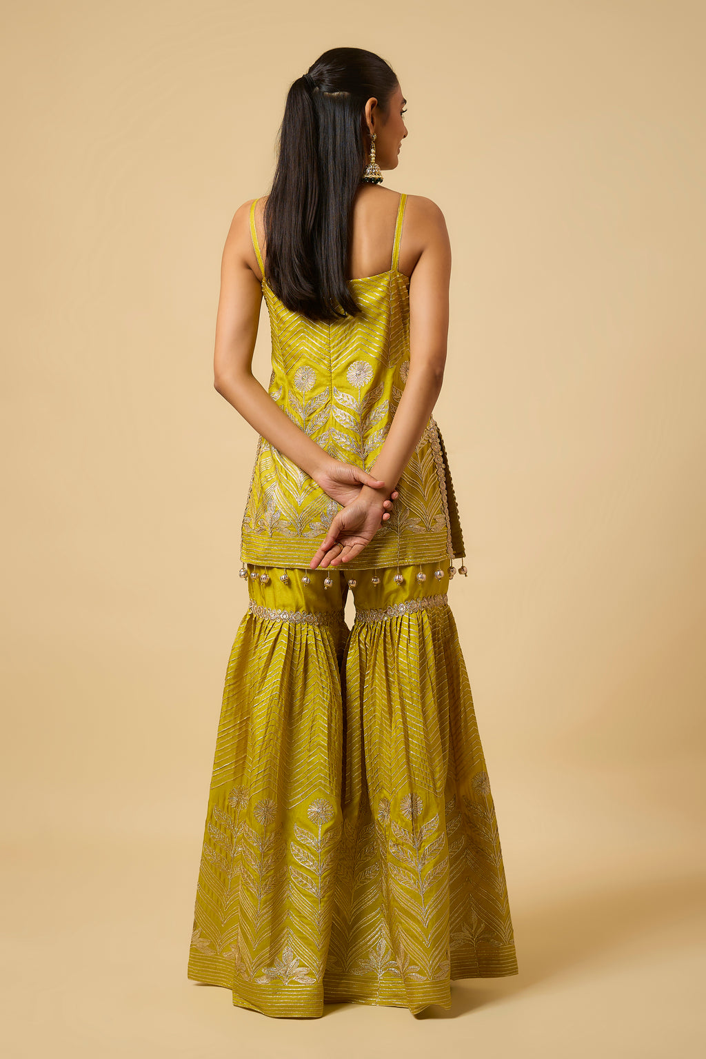 Zehnaseeb - Kurta, Pant and Dupatta - Mustard Yellow