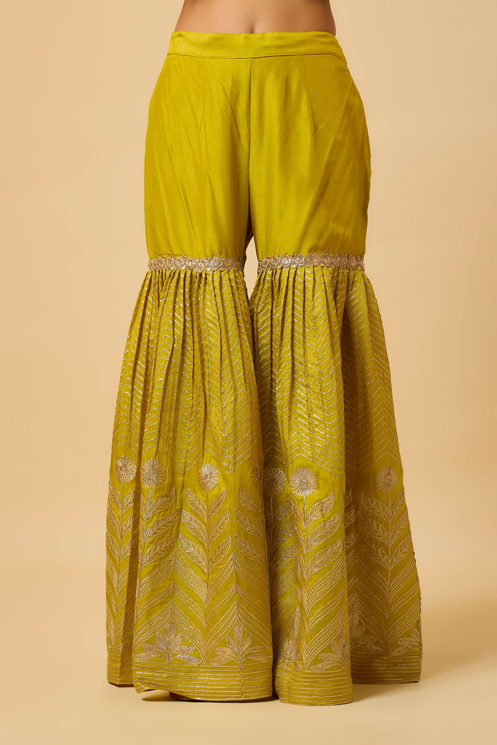 Zehnaseeb - Kurta, Pant and Dupatta - Mustard Yellow